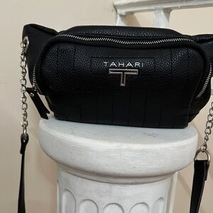 Tahari Elegant Black Crossbody Bag